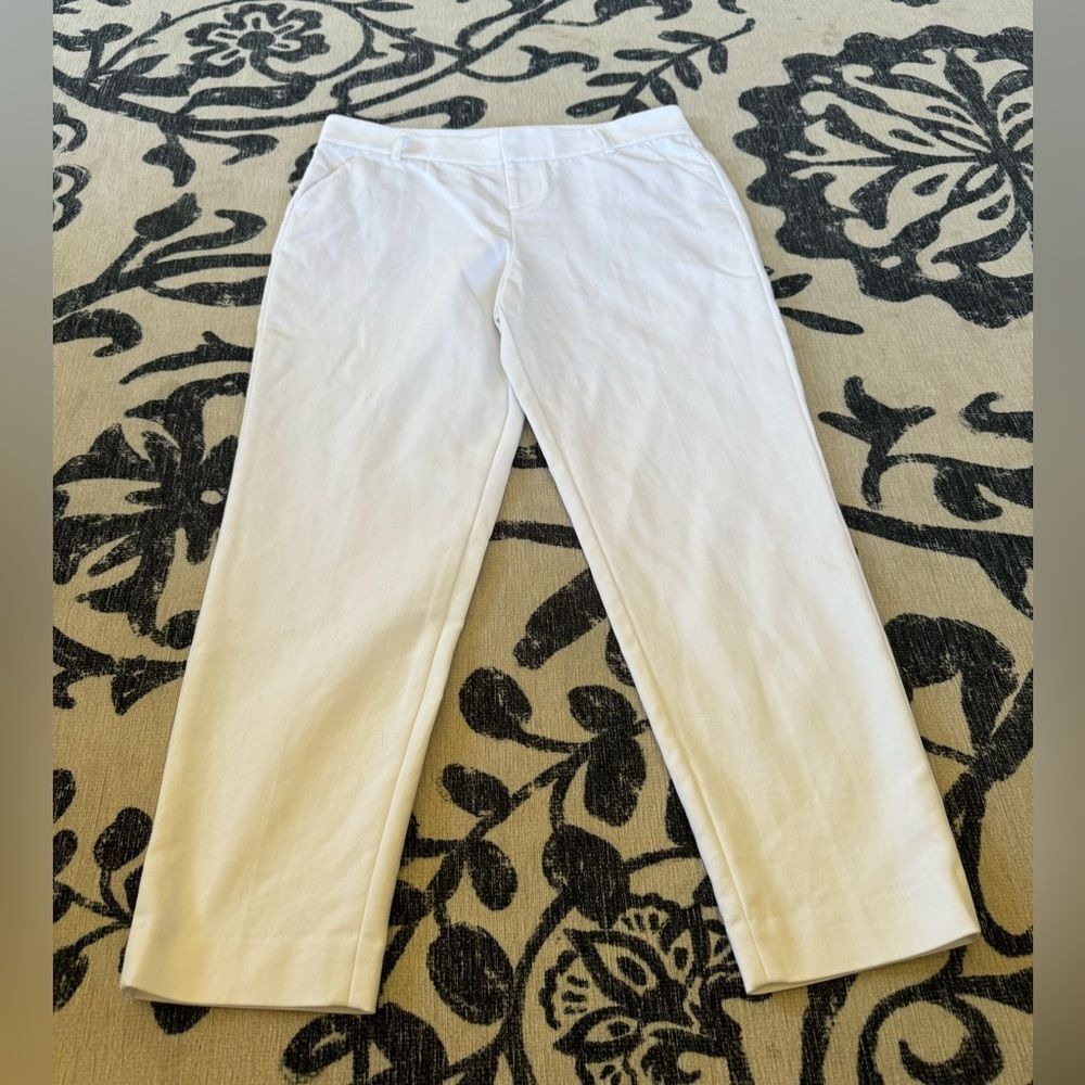 Alice + Olivia Classics White Straight Leg Trousers‎ Pants W000113198  12 (1004)